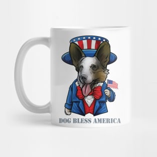 Cardigan Welsh Corgi Dog Bless America Mug